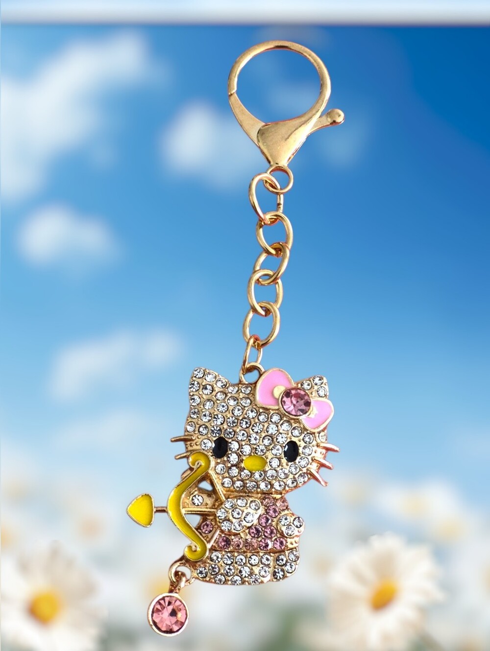 Sweet Cupid Kitty Bag Charm / Keychain - Pink
